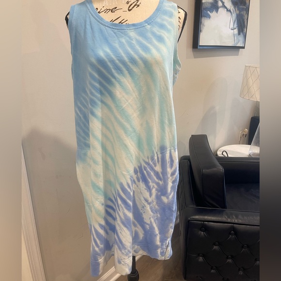 Jane and Delancey Blue Tie-Dye Sleeveless Tank Dress - Size M - Picture 1 of 4